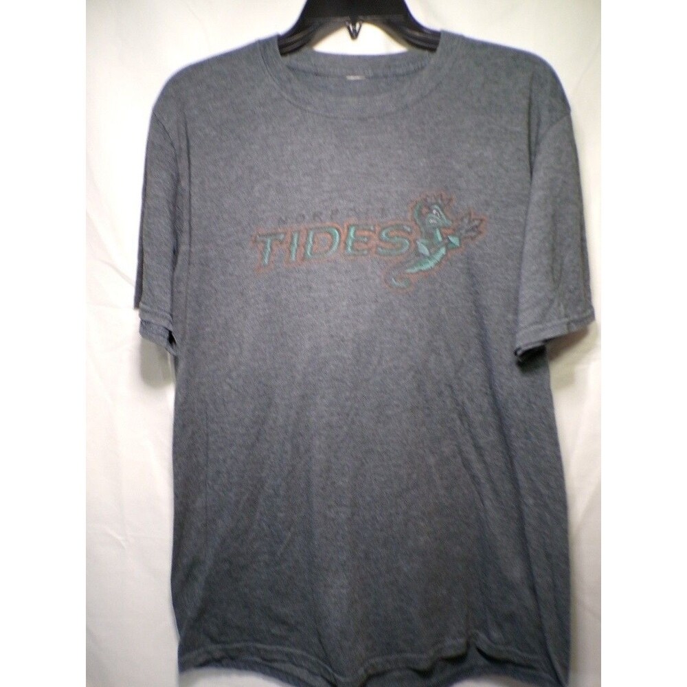HOMAGE Norfolk Tides T Shirt Gray Graphic Crew Neck Short Sleeve Baseball XL